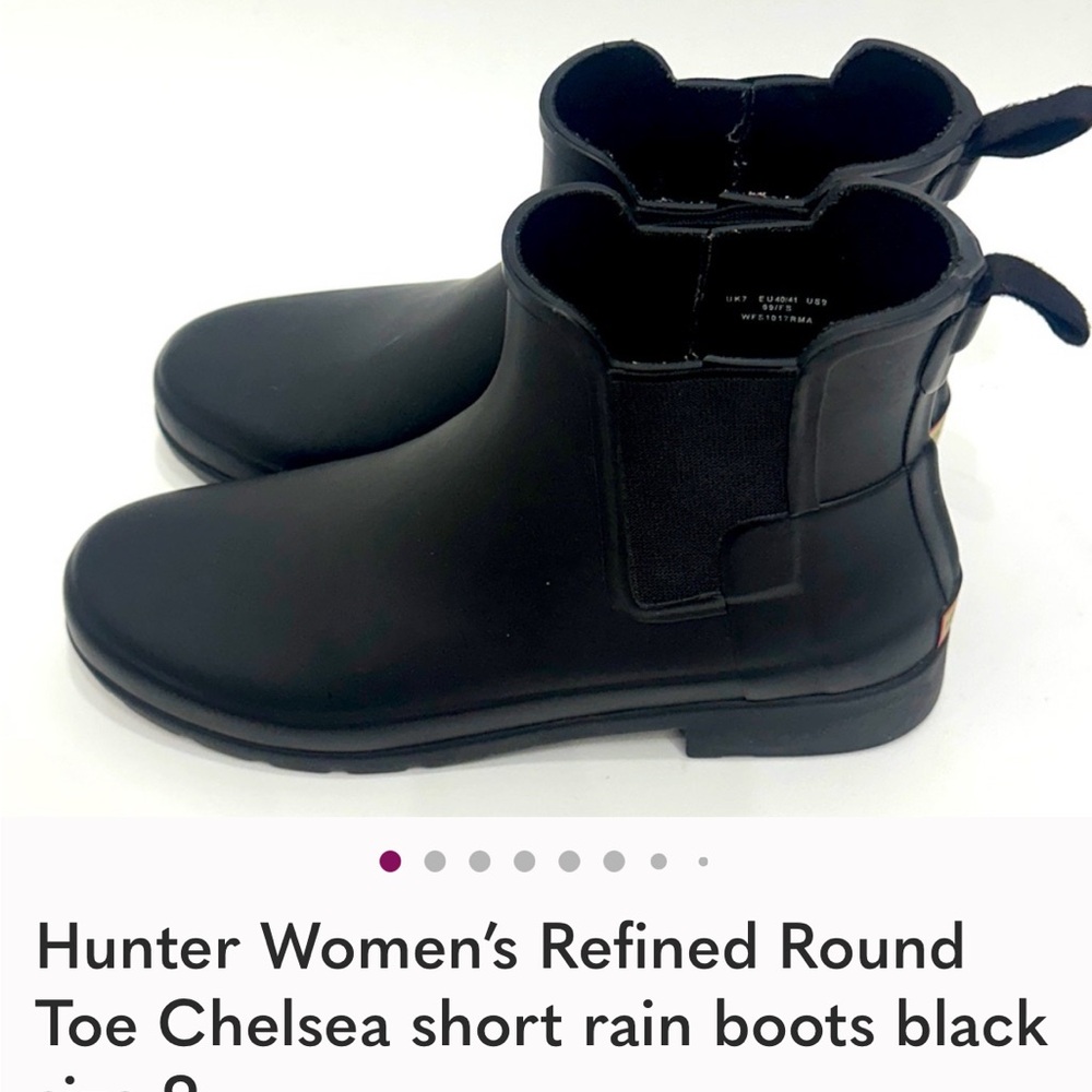 Hunter Refined Black Chelsea Boots
